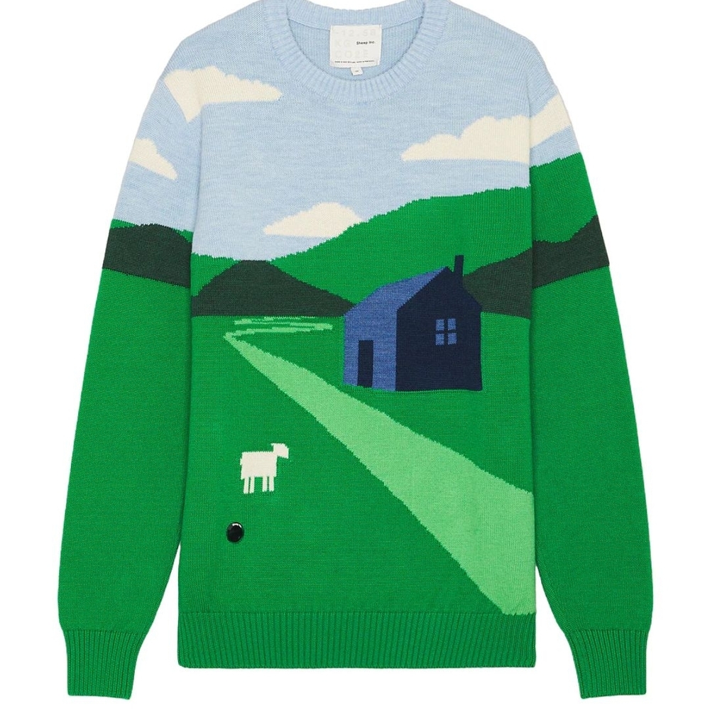 Pastoral Landscape Crewneck Sweater